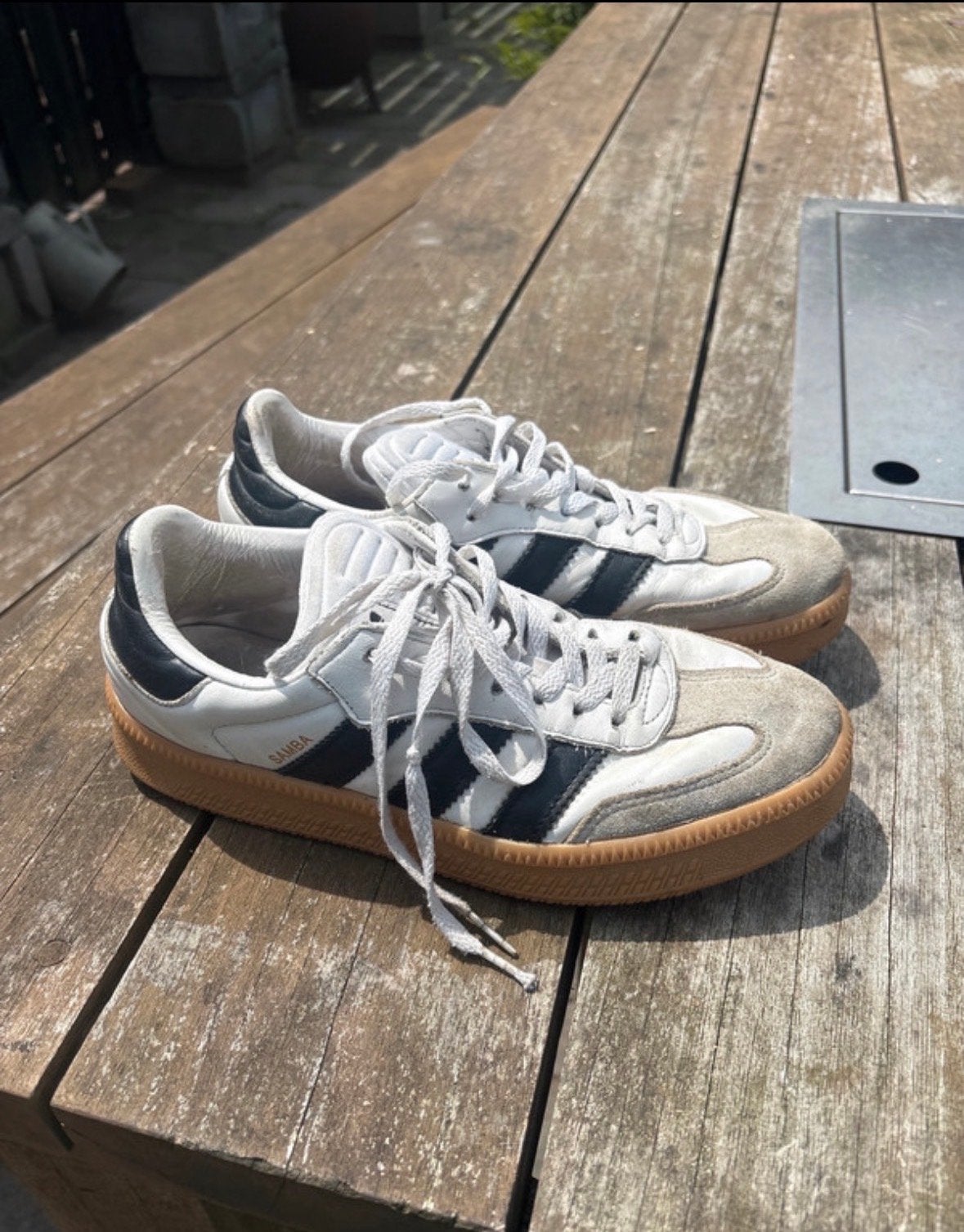 Adidas Samba sneakers maat 40, Ophalen of Verzenden, Gedragen, Wit, Sneakers of Gympen