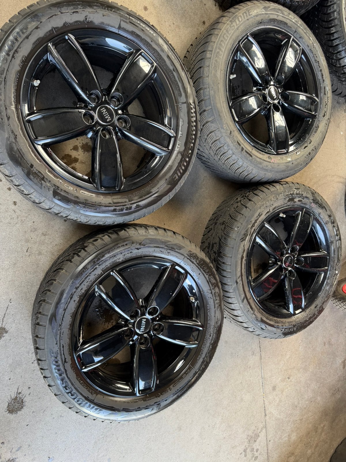 Mini coutryman f60 originele winterset 225/55-17 bridgestone, Ophalen, Gebruikt, Banden en Velgen, 17 inch