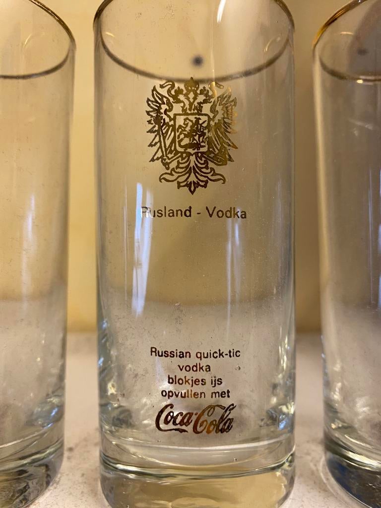 5 Coca Cola recept longdrinkglazen, Verzamelen, Ophalen of Verzenden, Zo goed als nieuw, Frisdrankglas