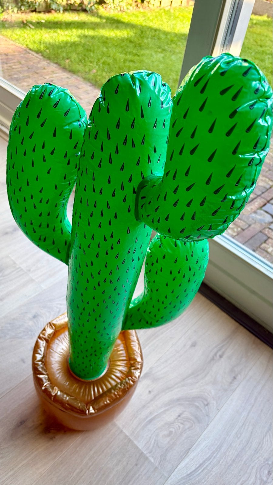 Opblaasbare Cactus - Feestdecoratie Mexicaans thema, Ophalen of Verzenden, Zo goed als nieuw, Versiering, Overige