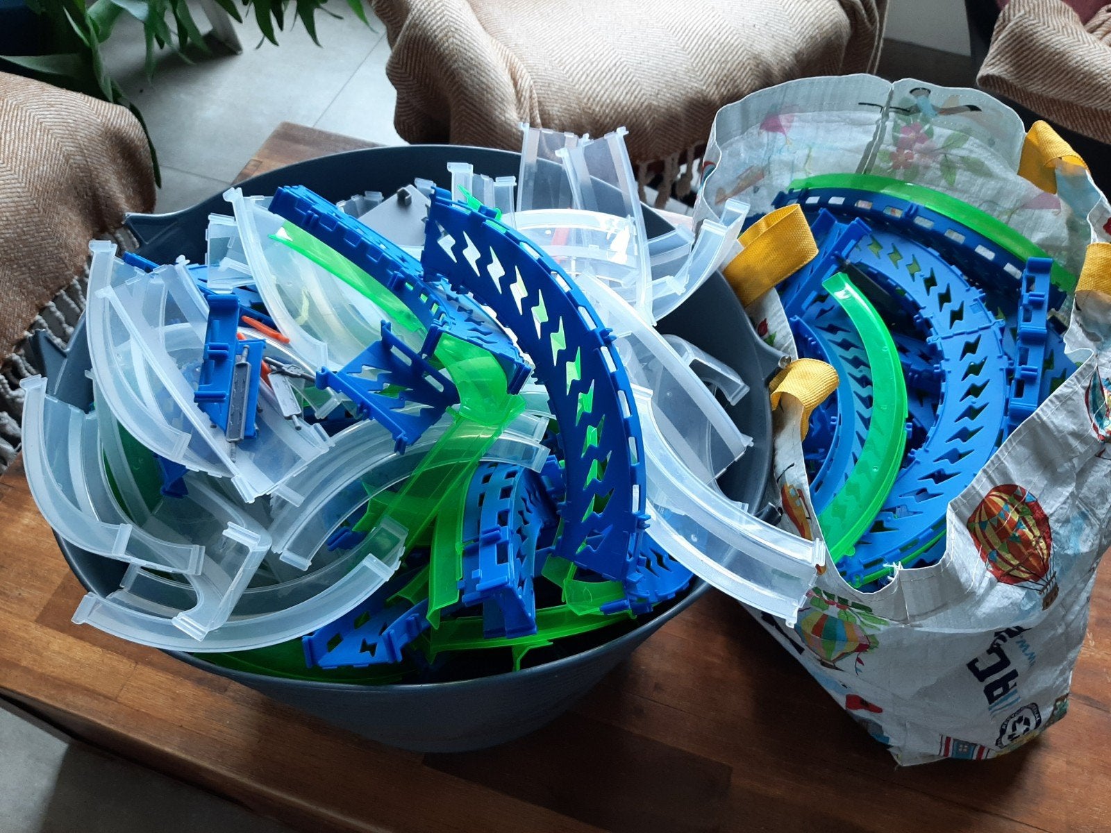 Grote set wave racers racebanen., Ophalen, Gebruikt, Onderdelen, Zelf te bouwen