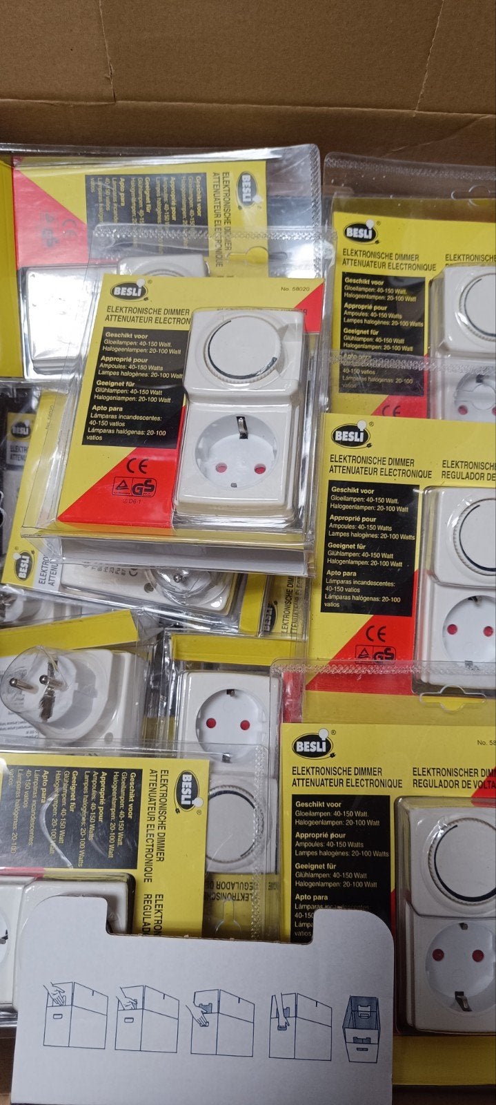 27x BESLI Elektronische Dimmer Stekkerdoos - Nieuw, Ophalen of Verzenden, Nieuw, Overige merken, Dimmer