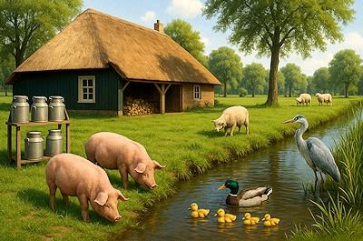Prachtige borduurpatronen: boerderijen en hoeves, Patroon, Verzenden, Nieuw, Info@eindeloosborduren.nl