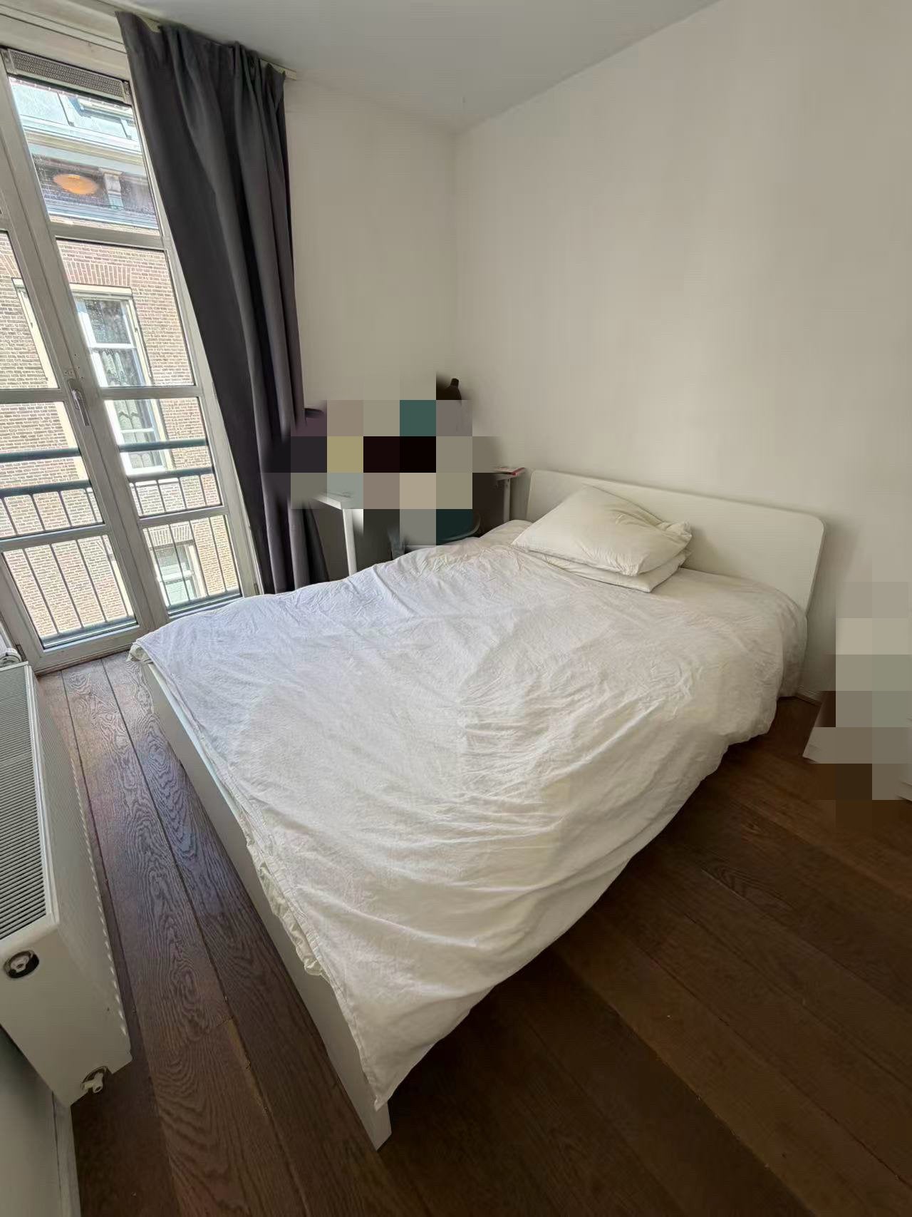 IKEA MALM bed frame 160x200 cm + mattress, Huis en Inrichting, Slaapkamer | Bedden, Ophalen, Wit, Tweepersoons, Zo goed als nieuw