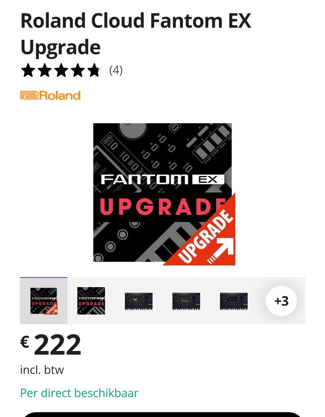 Roland fantom ex upgrade for Roland fantom users, Ophalen of Verzenden, Zo goed als nieuw
