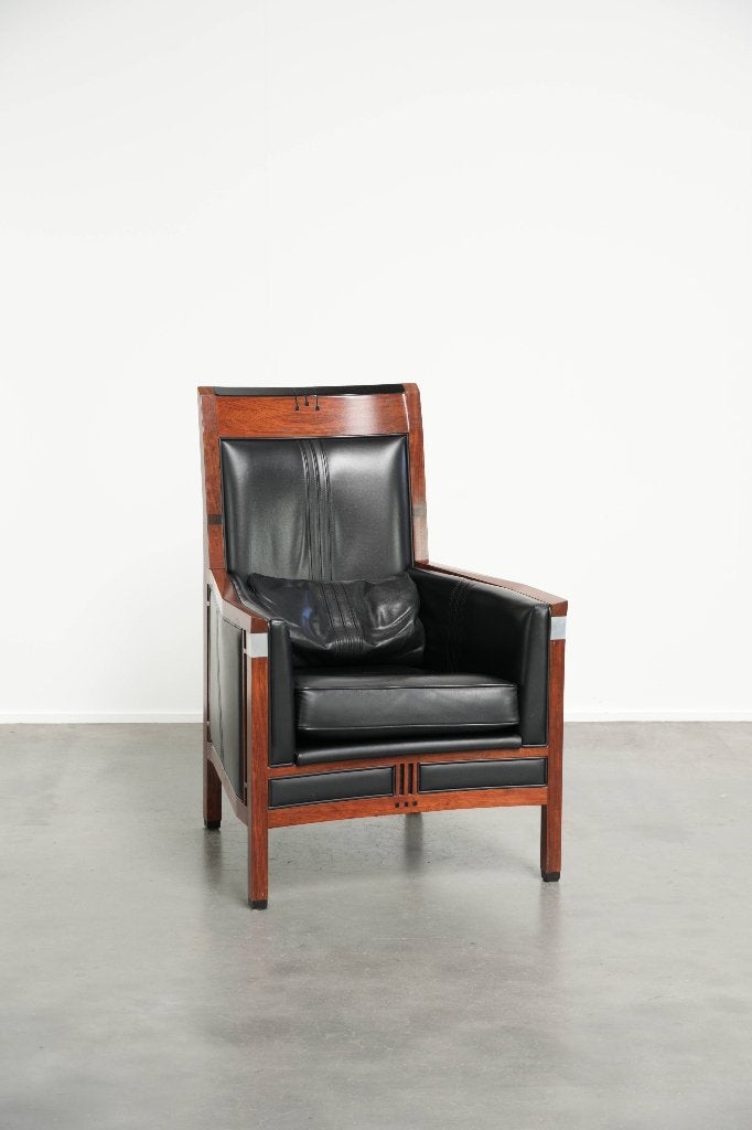 Rundleren Art Deco design fauteuil van Schuitema, Ophalen, Gebruikt, Schuitema, /