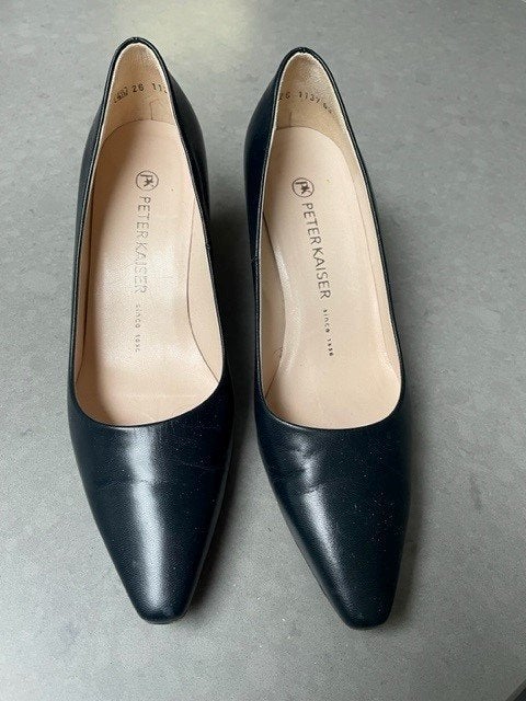3x PETER KAISER pump, mt. 37,5, blauw/brons/zwart, z.g.a.n., Peter Kaiser, Pumps, Zwart, Ophalen of Verzenden