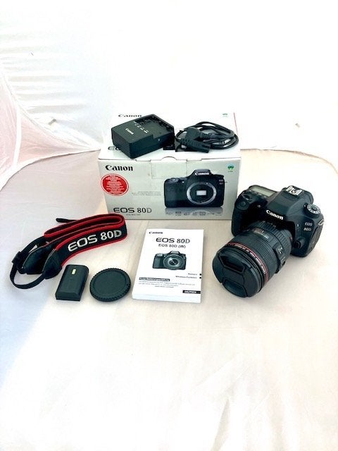Canon EOS 80 D DSLR met EF 24-15 mm L Lens, Audio, Tv en Foto, Spiegelreflex, Ophalen of Verzenden, Zo goed als nieuw, 24 megapixels