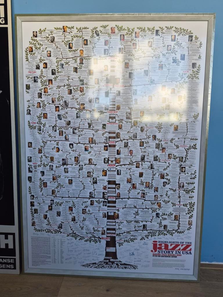 Close Up Highlights van The Jazz Story in USA poster, Verzamelen, Ophalen, A1 t/m A3, Film en Tv, Met lijst