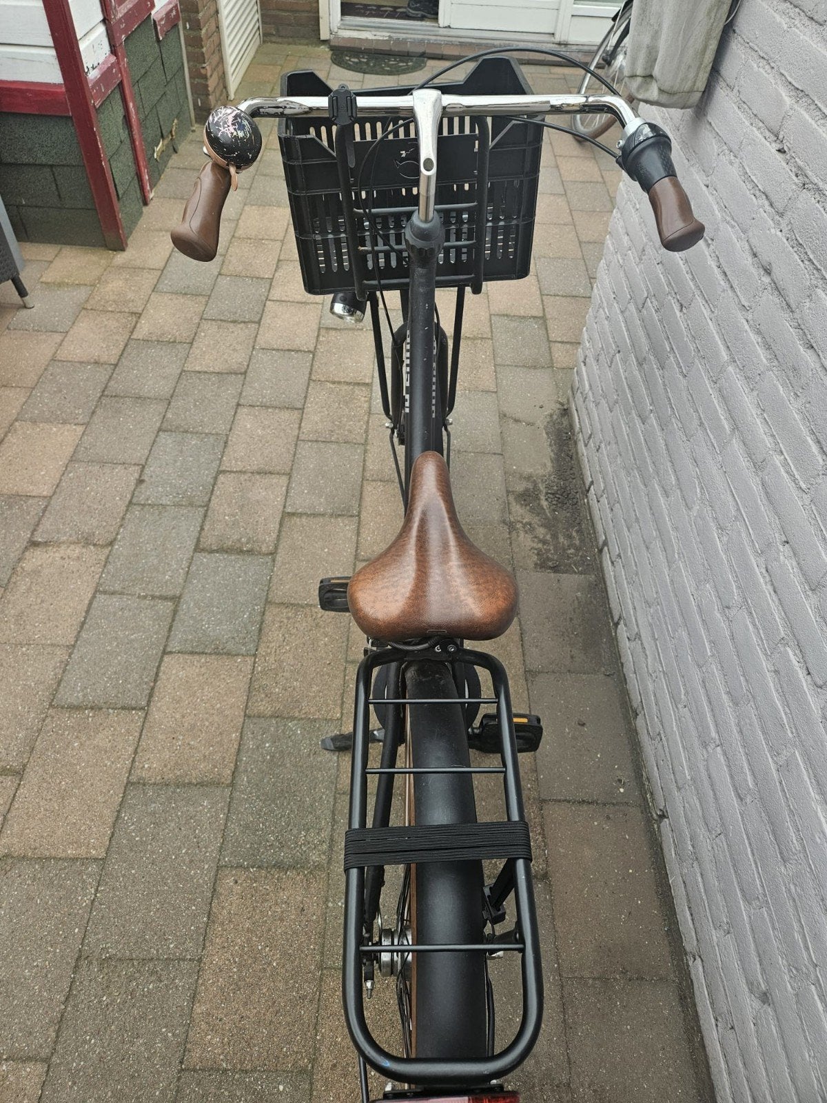 Damesfiets met voordrager en mand, Fietsen en Brommers, Fietsen | Dames | Damesfietsen, Ophalen, Gebruikt, Overige merken