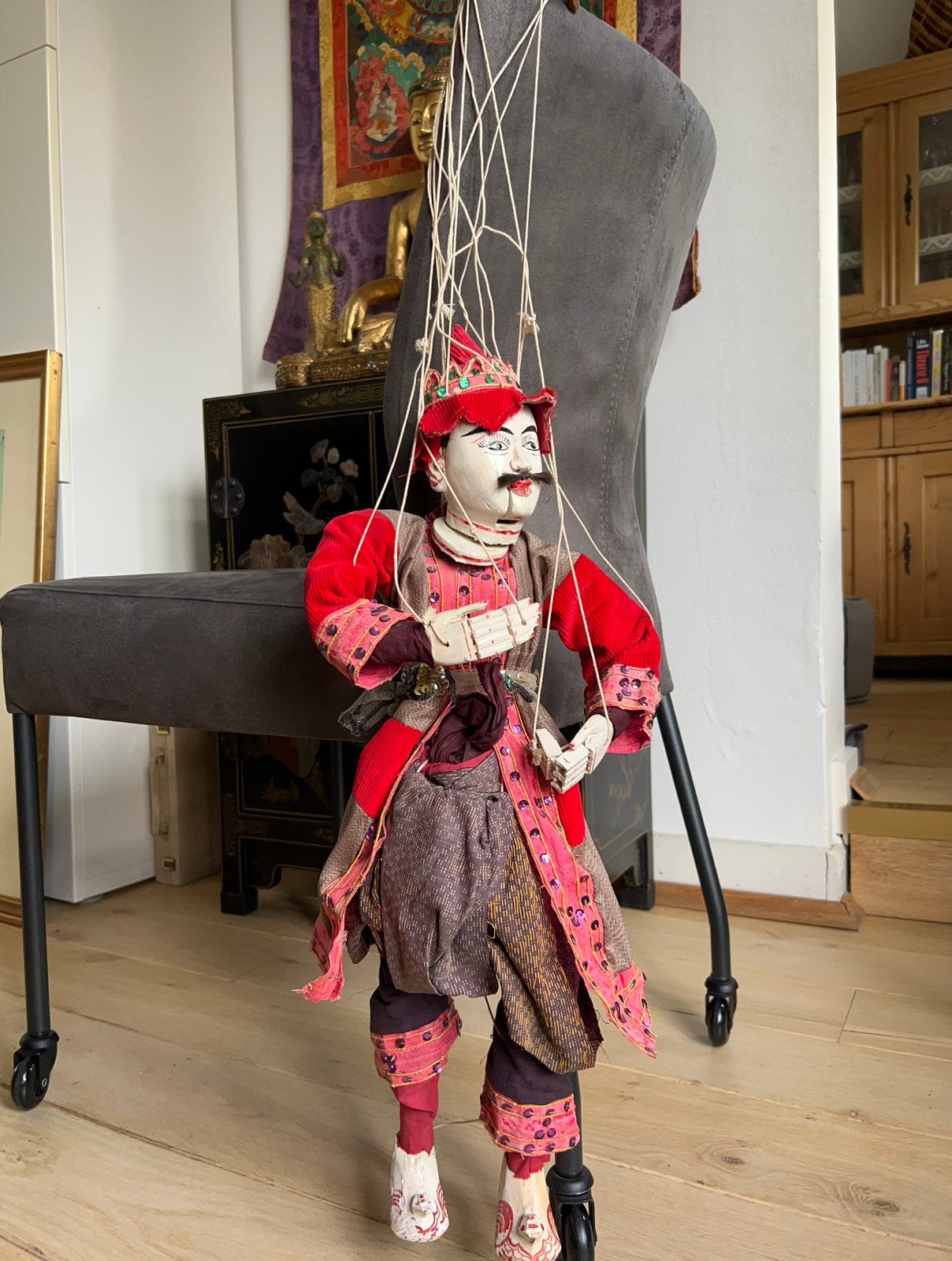 Oude Birmesche marionetten pop, Ophalen of Verzenden