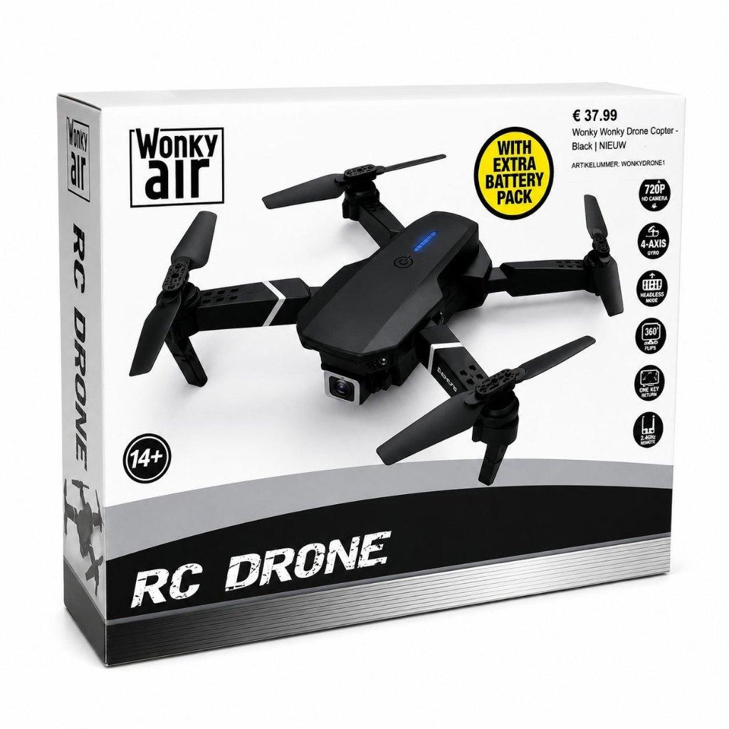 Wonky Monkey Drone Copter - Black | NIEUW, ., Nieuw, Ophalen of Verzenden, .