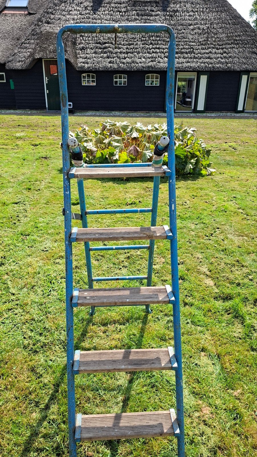 Vintage huishoudtrap 5 treden, Ophalen, Gebruikt, Minder dan 2 meter