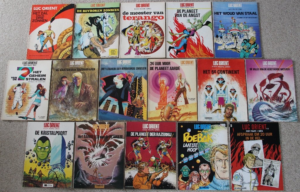 LUC ORIENT | nr. 1 t/m 18 | Lombard/Helmond | 1e druk | 16st, Complete serie of reeks, Eddy Paape / Greg/ M.Regnier, Ophalen of Verzenden