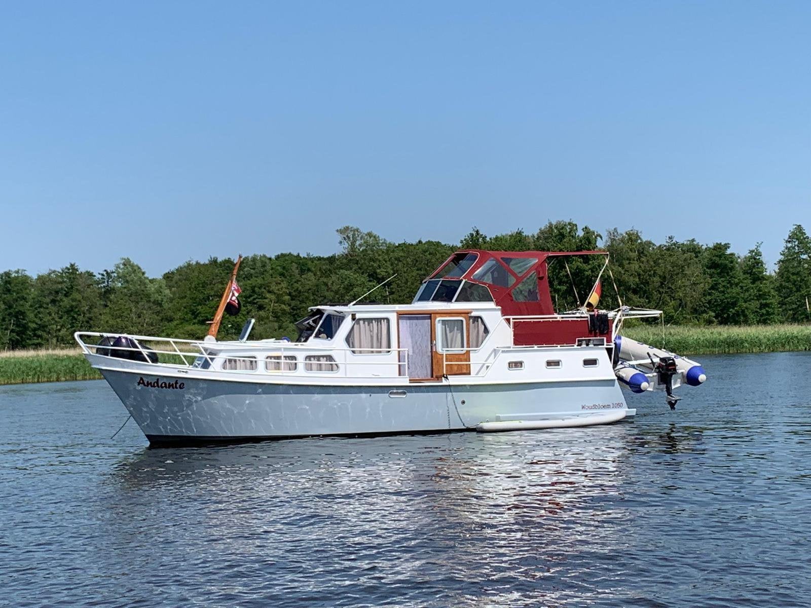 Stalen Motorjacht - Boeg-& Heckschroef, Watersport en Boten, Motorboten en Motorjachten, Binnenboordmotor, Diesel, 100 cm, Motorjacht