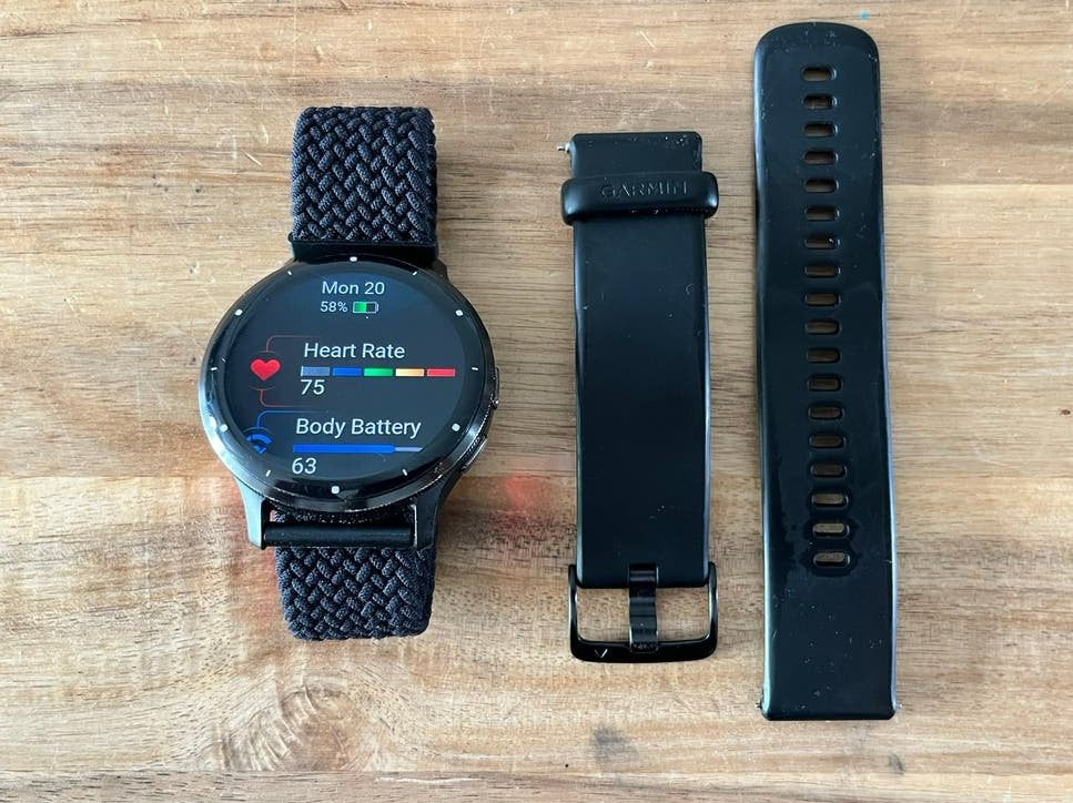 Garmin Venu 3 Zwart met 2 bandjes en screenprotector, Ophalen of Verzenden, Gebruikt, Zwart, Android