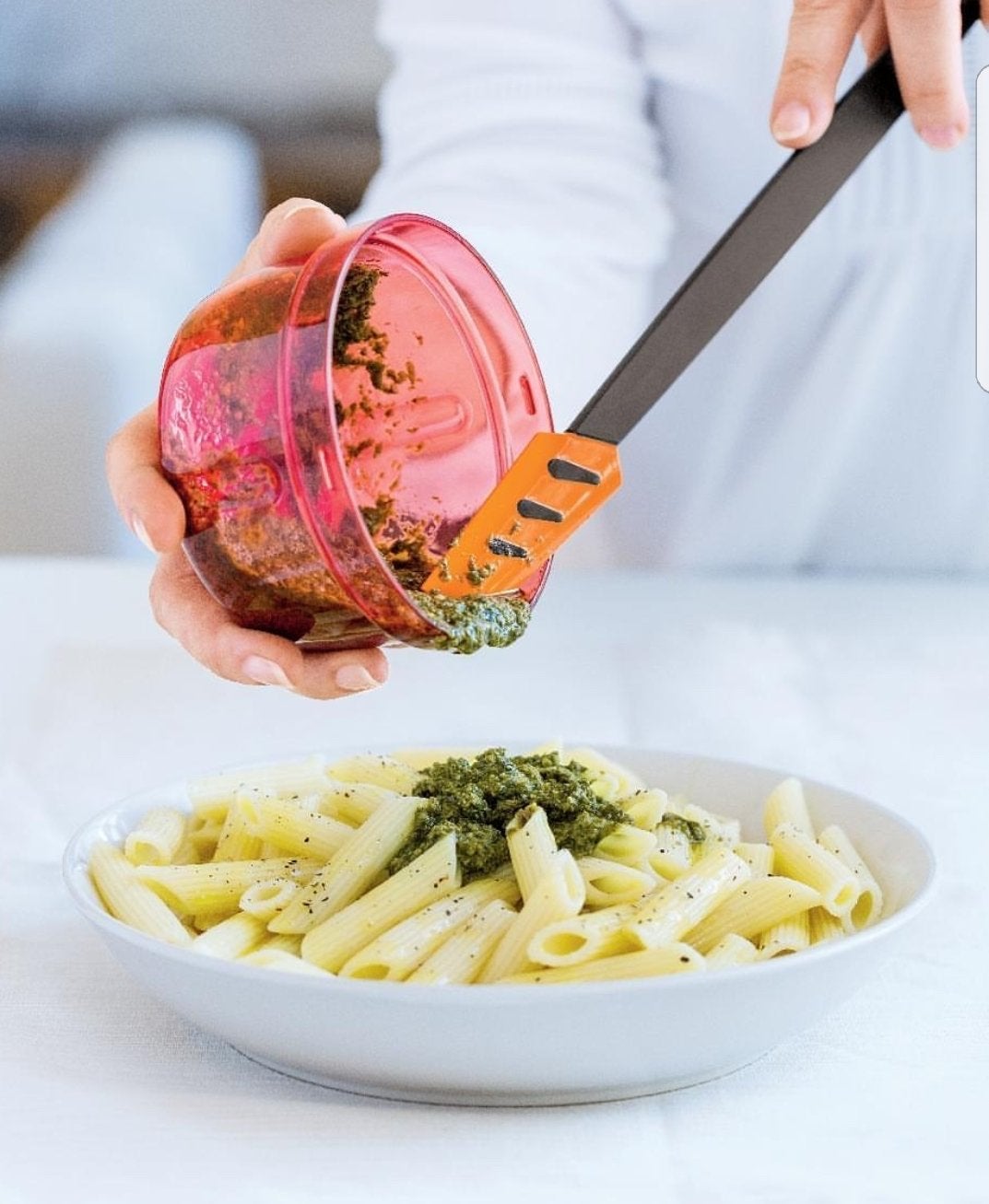 Tupperware Dunne Flessenspatel Siliconen Spatel, Ophalen of Verzenden, Nieuw, Oranje, Overige typen