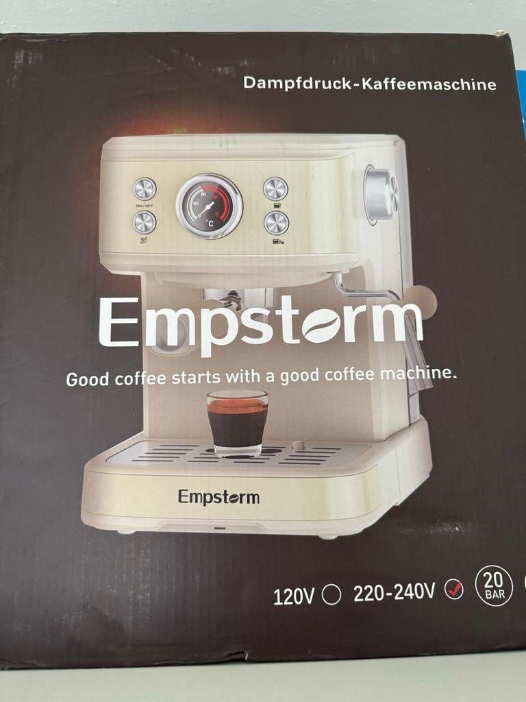 Empstorm Koffiemachine - Zo goed als nieuw!, Ophalen, Zo goed als nieuw, Koffiemachine, Koffiebonen