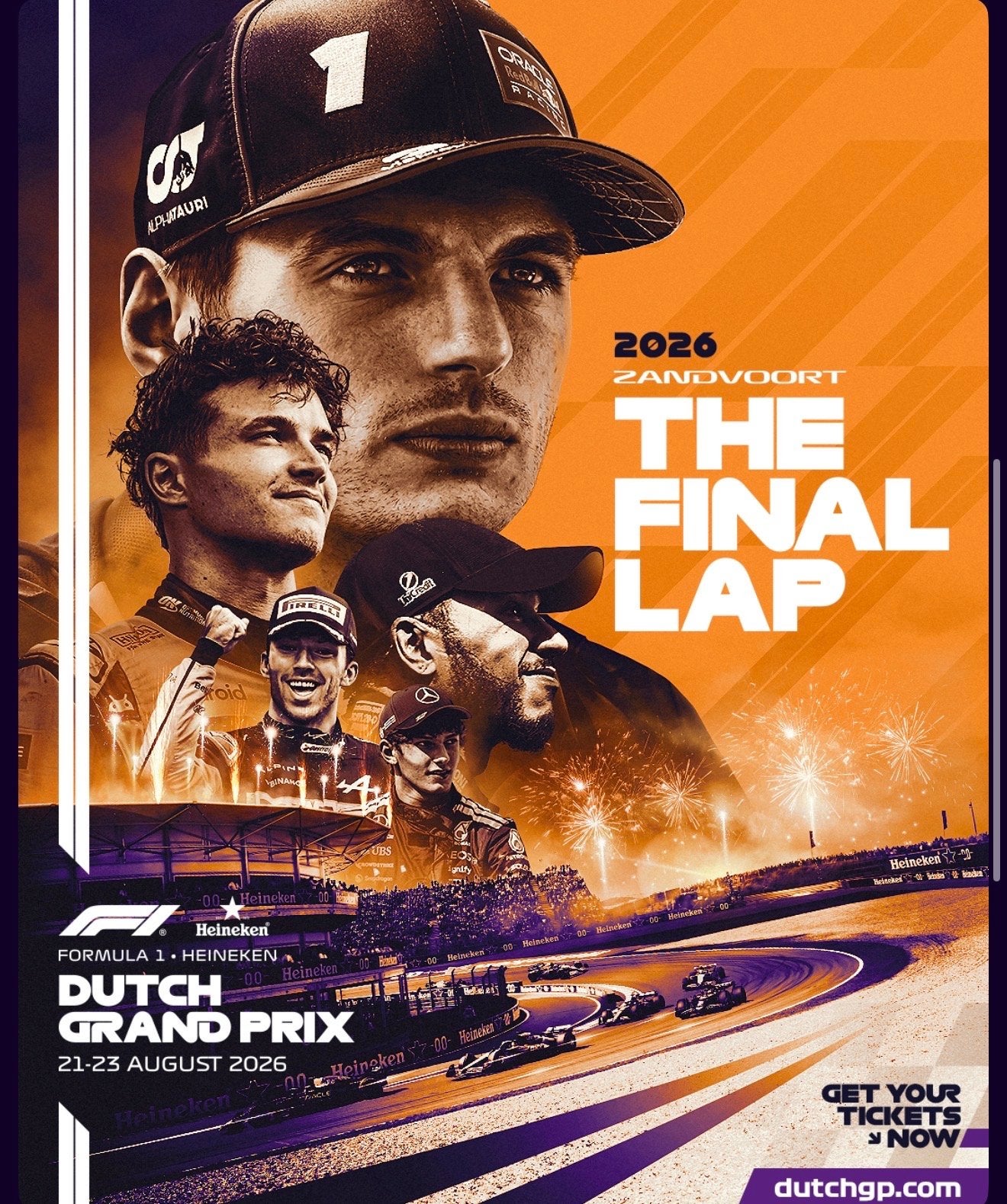 Formule 1 Zandvoort Zondag tickets 4x Arena Grandstand, Drie personen of meer, Augustus