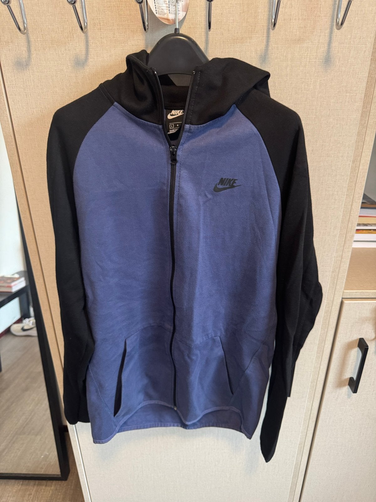 Nike Tech Fleece Hoodie - Blauw/Zwart, Kleding | Heren, Ophalen of Verzenden, Gedragen