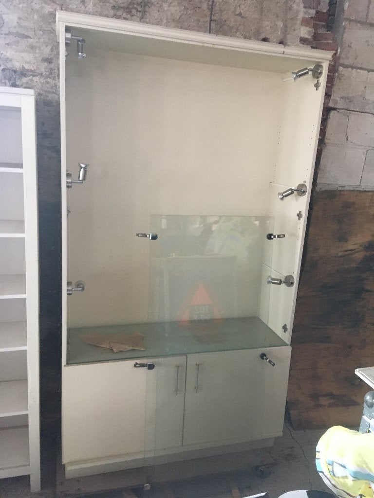 vitrine kast, Huis en Inrichting, Kasten | Vitrinekasten, Ophalen, 200 cm of meer, 50 tot 100 cm, Zo goed als nieuw