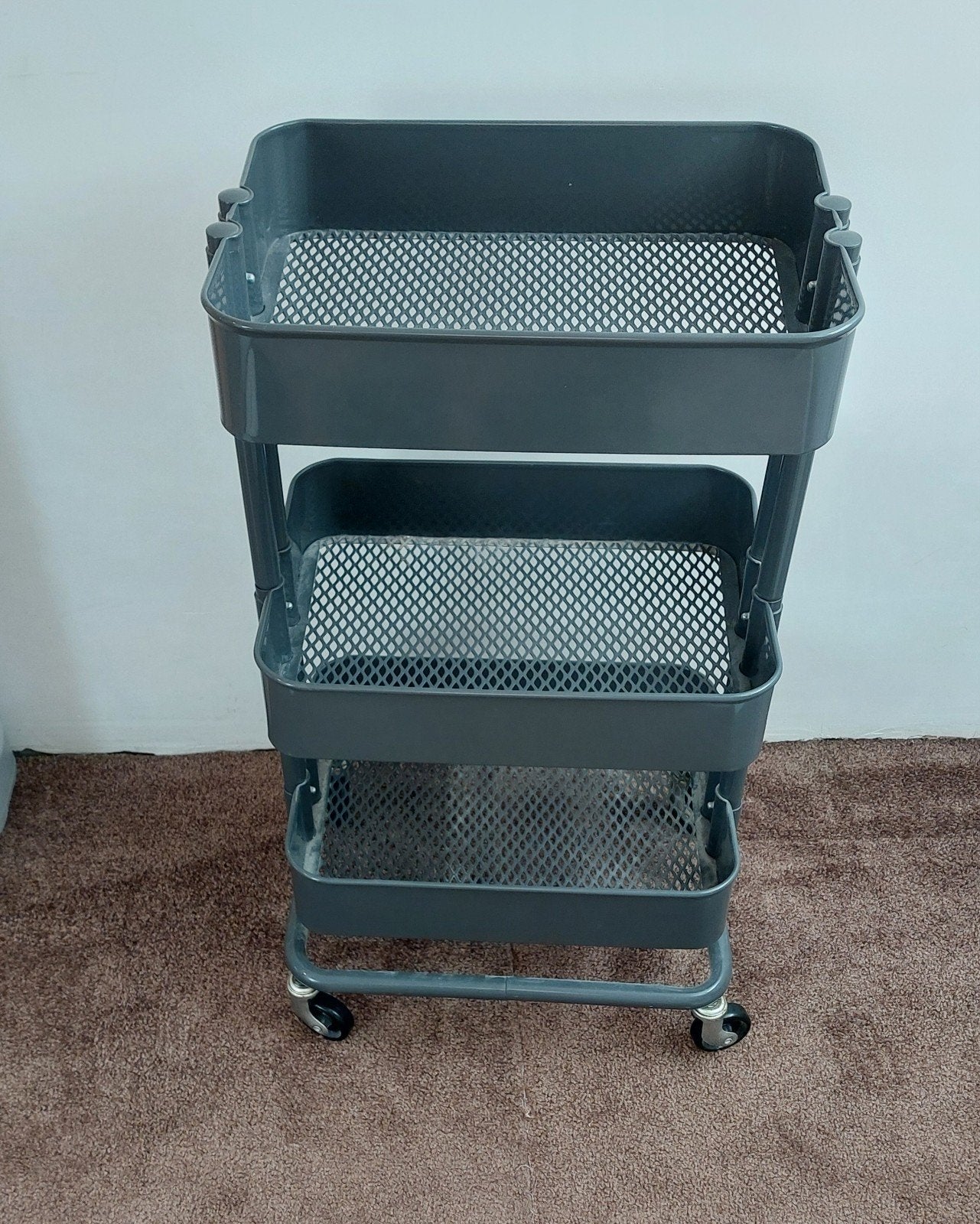 IKEA RÅSKOG Roltafel, donkergrijs, 35x45x77 cm, Huis en Inrichting, Ophalen of Verzenden, Zo goed als nieuw