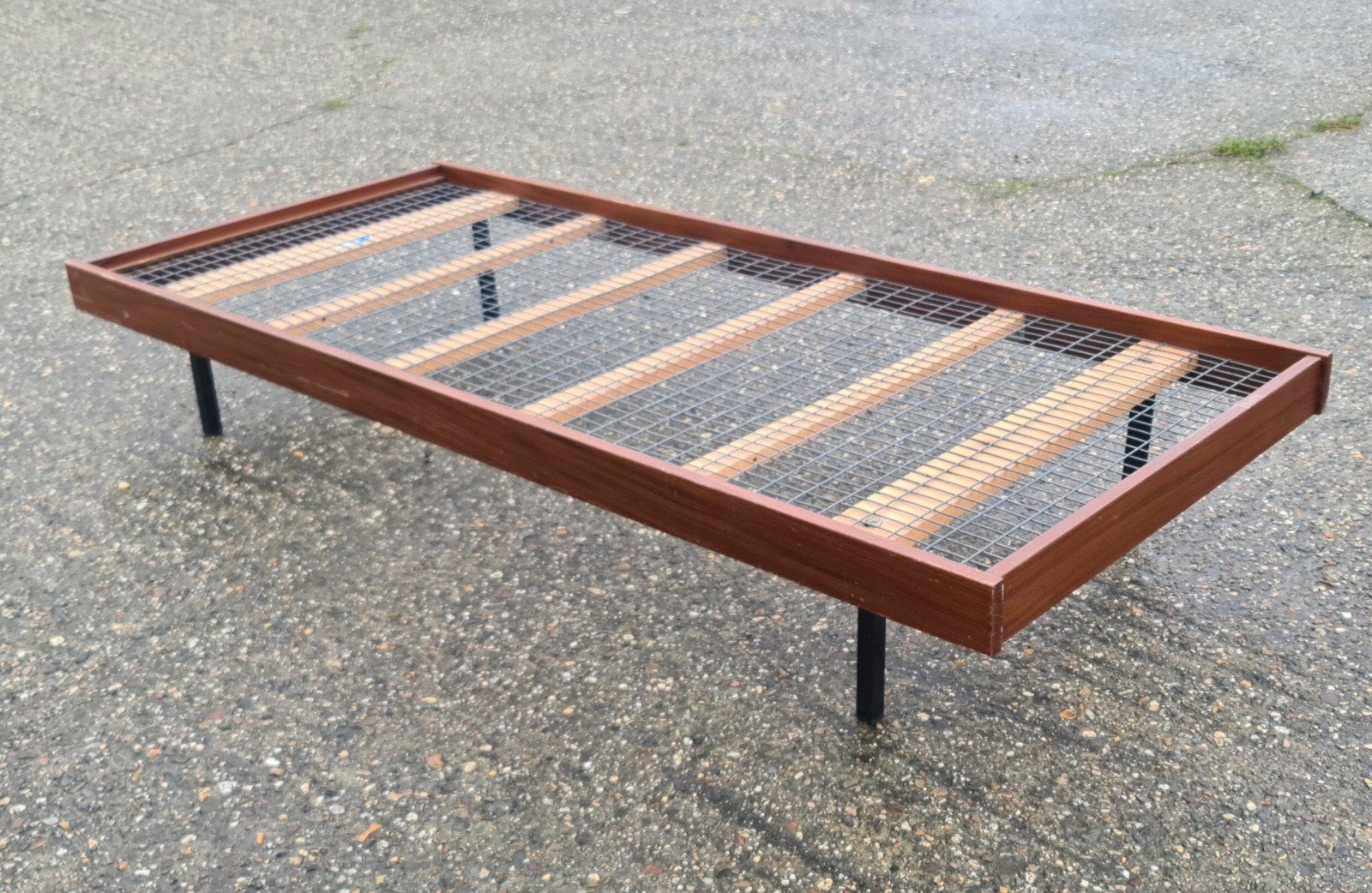 Daybed jaren '60 Retro bed, Ophalen, Gebruikt, Eenpersoons, 80 cm