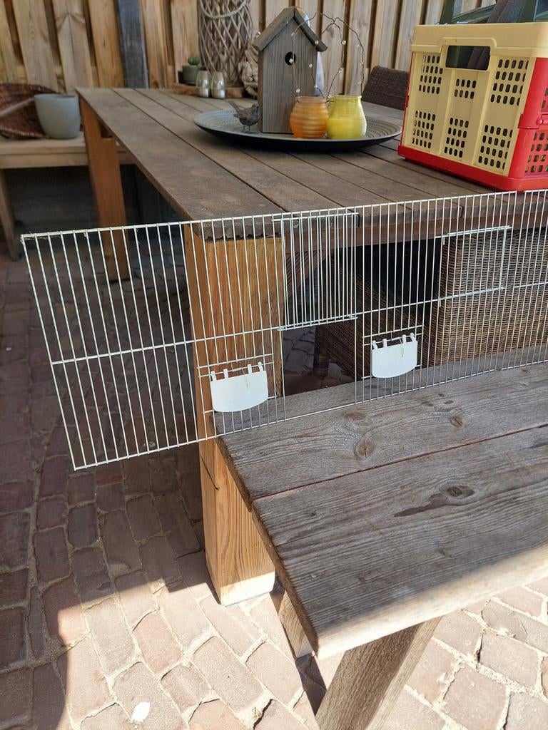 Nieuw 2 Voorfrontjes 70x30cm voor vogelkooi, met 4 voeder ba, Meerdere dieren
