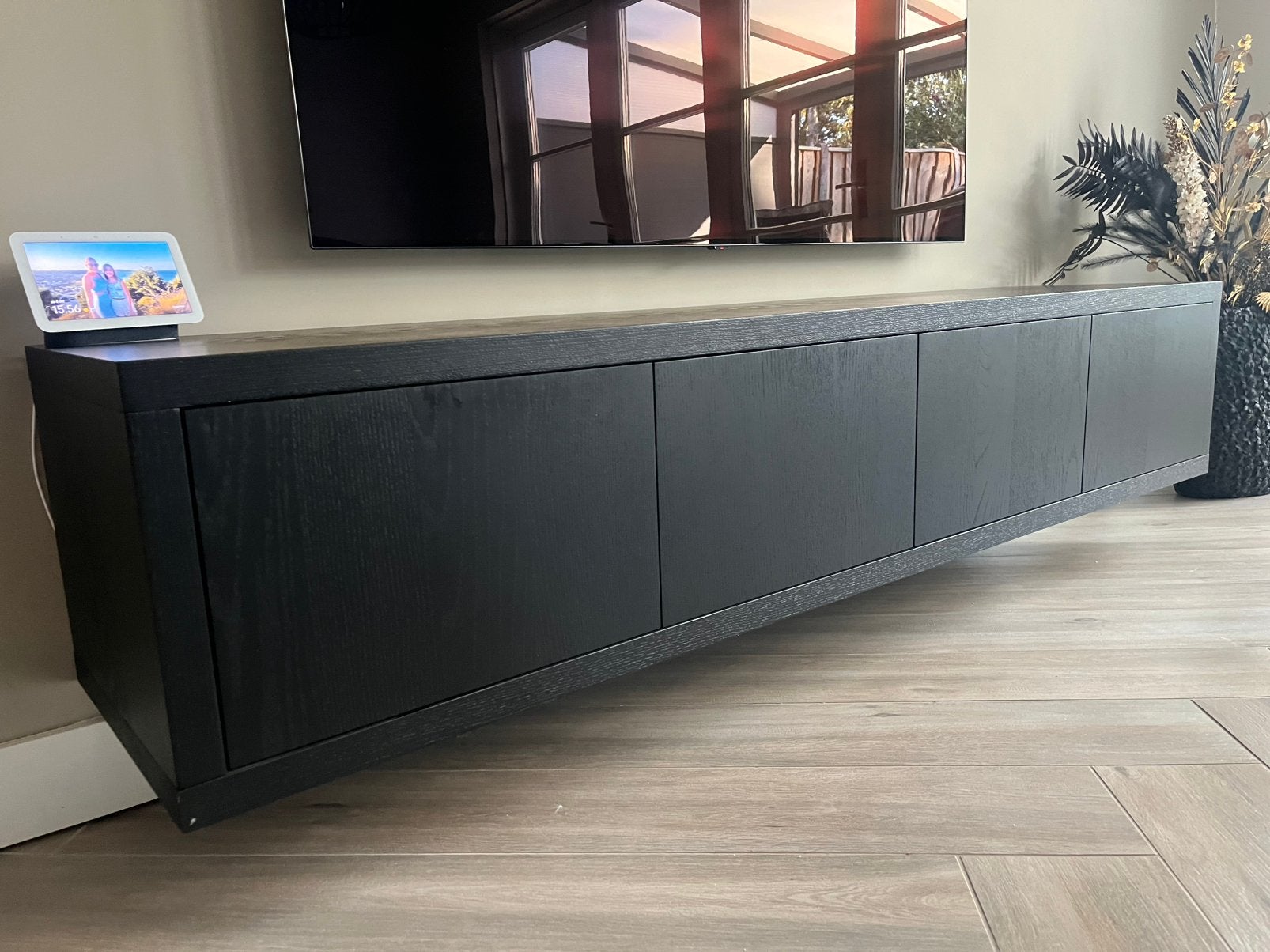 TV meubel Barcelona van Goossens, Huis en Inrichting, Ophalen, Minder dan 50 cm, Eikenhout, Zo goed als nieuw