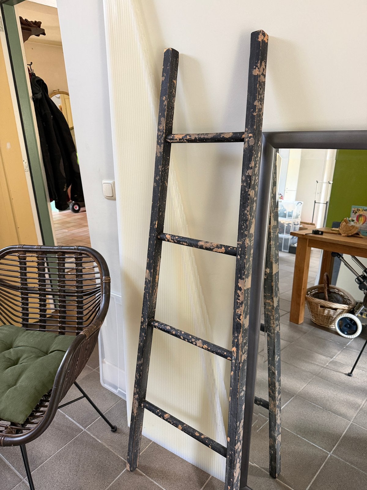 Vintage ladder, Huis en Inrichting, Woonaccessoires | Overige, Ophalen, Zo goed als nieuw