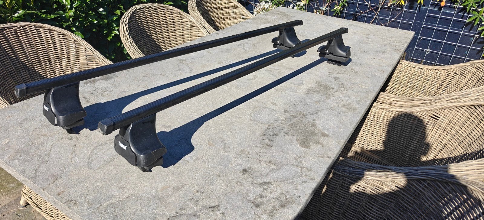 Thule SquareBar dakdragers Peugeot 208 (2012), Auto diversen, Ophalen, Gebruikt