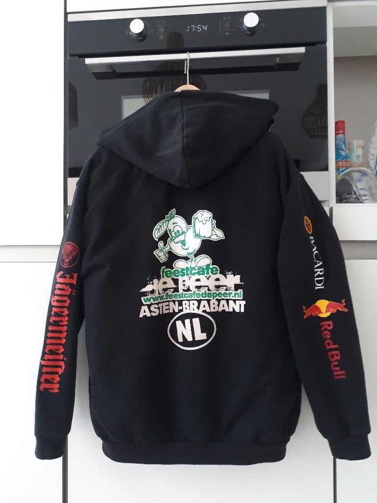 Oud vest café De Peer Asten, Ophalen of Verzenden, Gedragen, Maat 56/58 (XL), Zwart