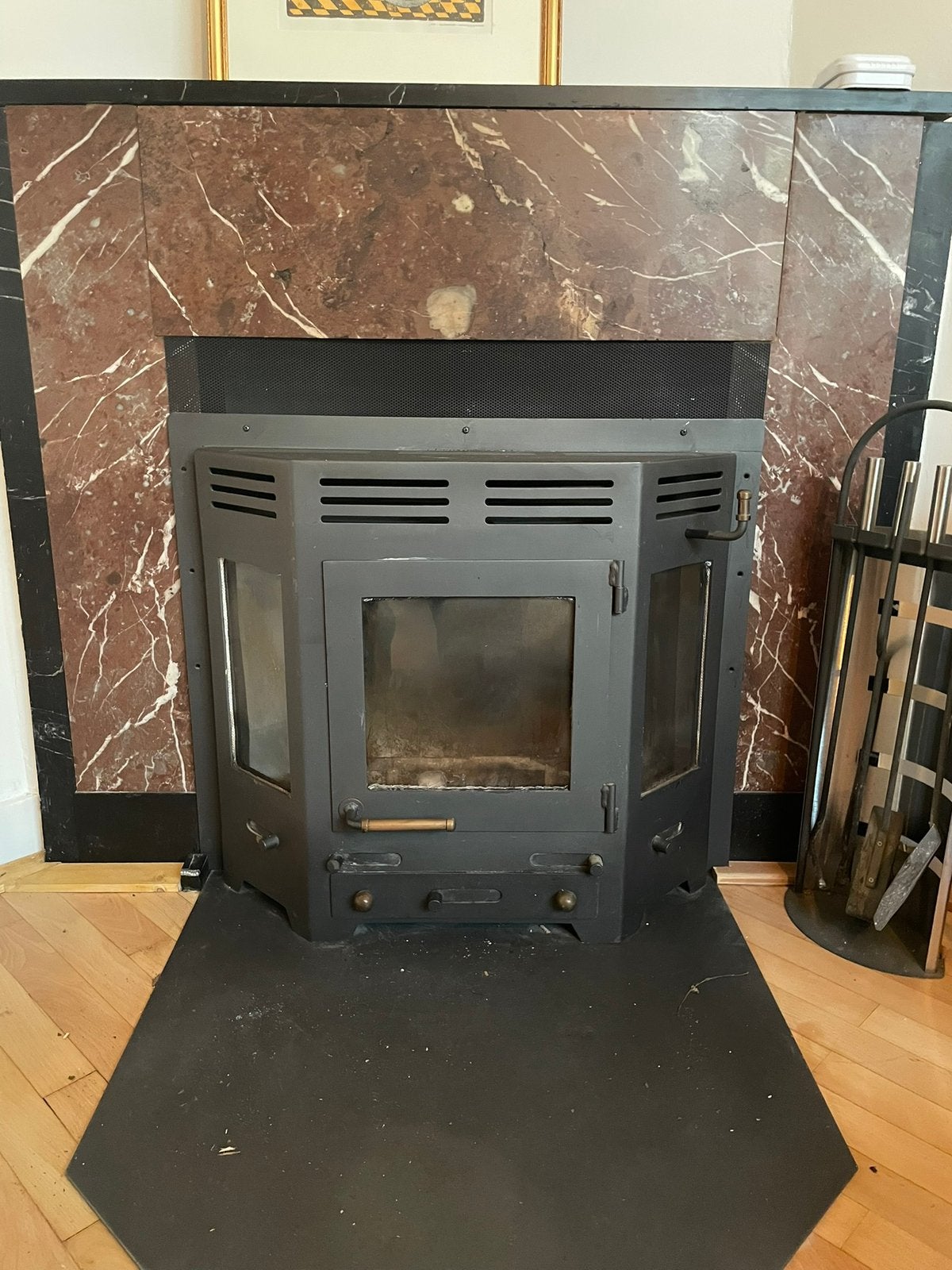 Houtkachel te koop, Huis en Inrichting, Kachels, Ophalen, Gebruikt, Houtkachel, Inbouw