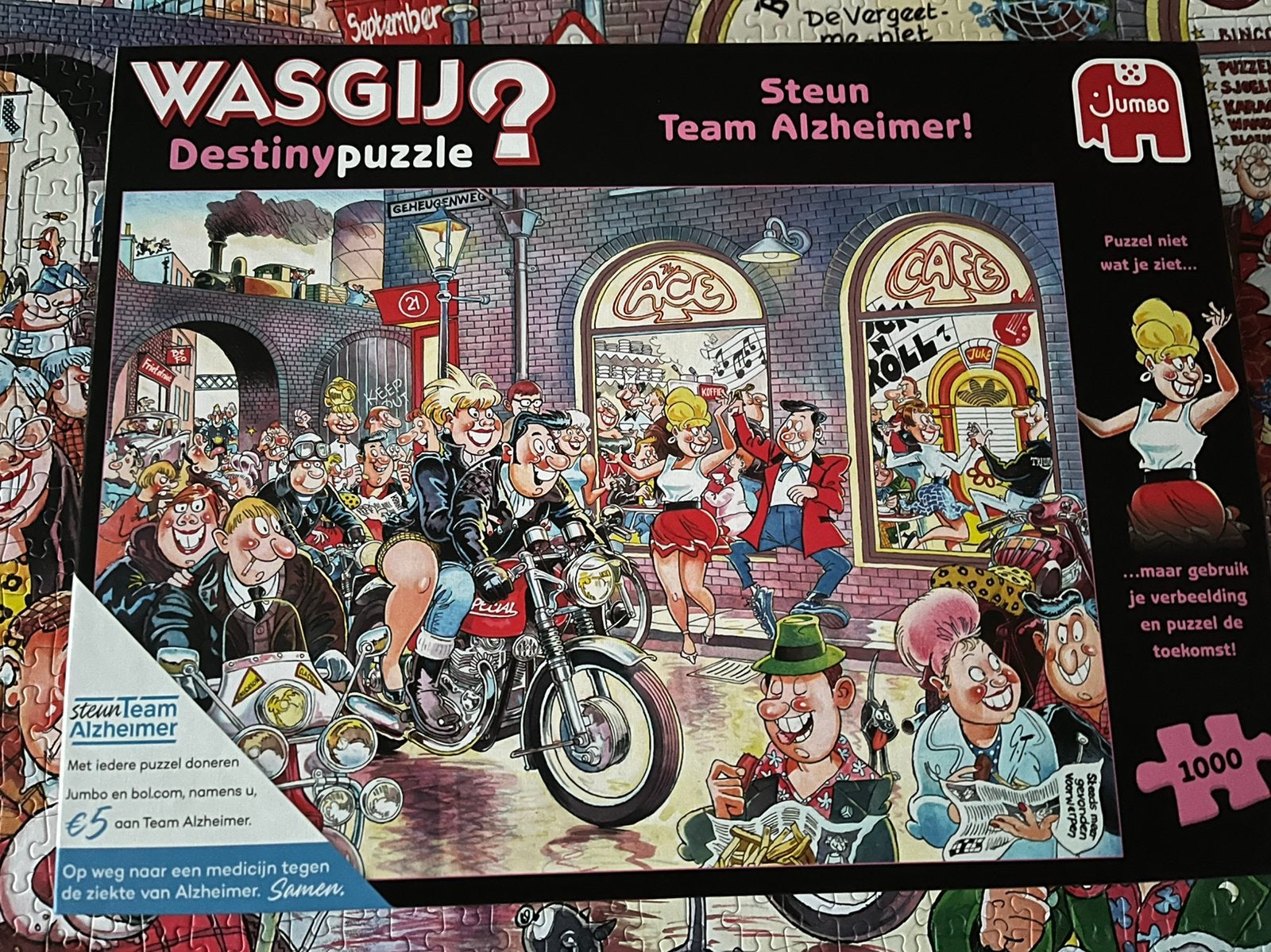 Was Gij Destiny 1000 stukjes Strun Team Alzheimer, Ophalen of Verzenden, 500 t/m 1500 stukjes, Zo goed als nieuw, Legpuzzel