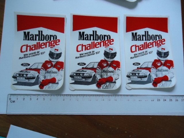 sticker oud Marlboro zandvoort race ford escort autosport, Verzenden, Zo goed als nieuw, Bedrijf of Vereniging