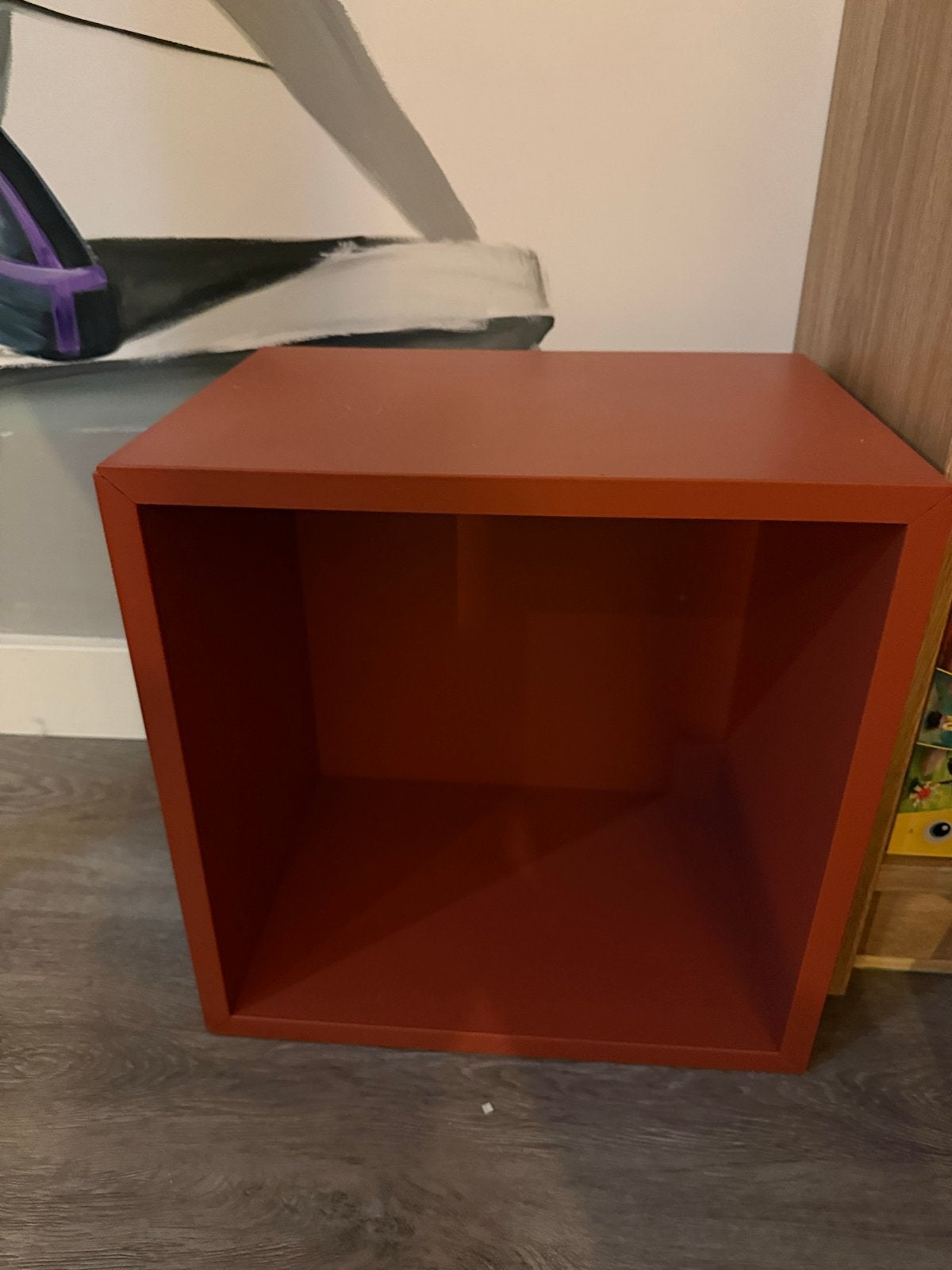 IKEA Eket kubus koper rood 25cm diep met ophangsysteem, Huis en Inrichting, Ophalen, Minder dan 50 cm, Gebruikt, Minder dan 100 cm