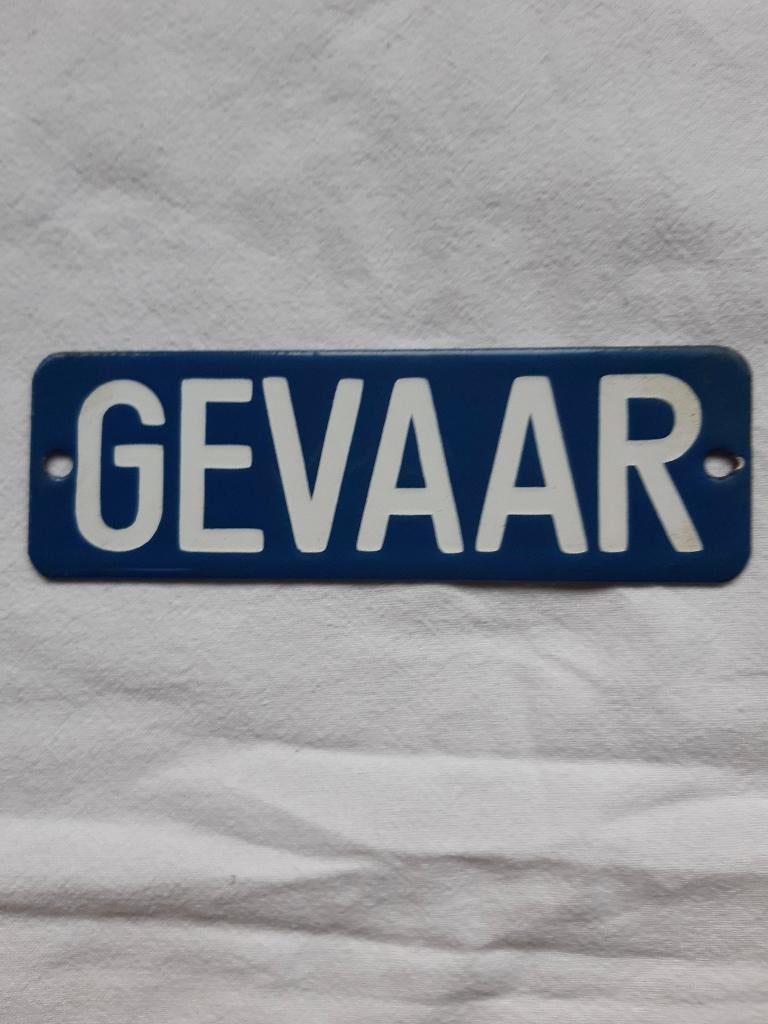 emaille bordje bord gevaar,jaren 50, Ophalen of Verzenden