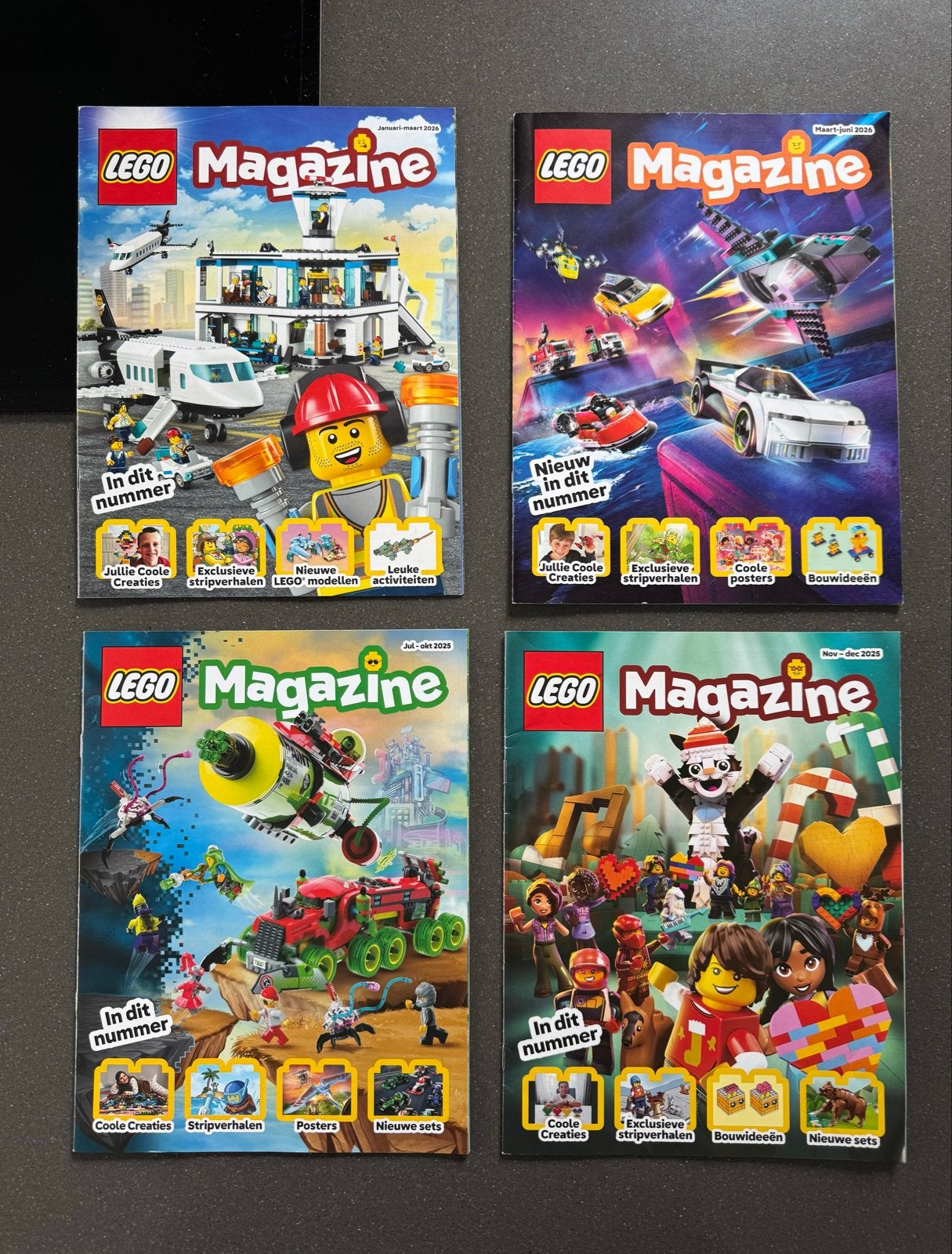 Nieuw! 4x LEGO Magazine - Diverse edities, Ophalen of Verzenden, Zo goed als nieuw, Overige typen
