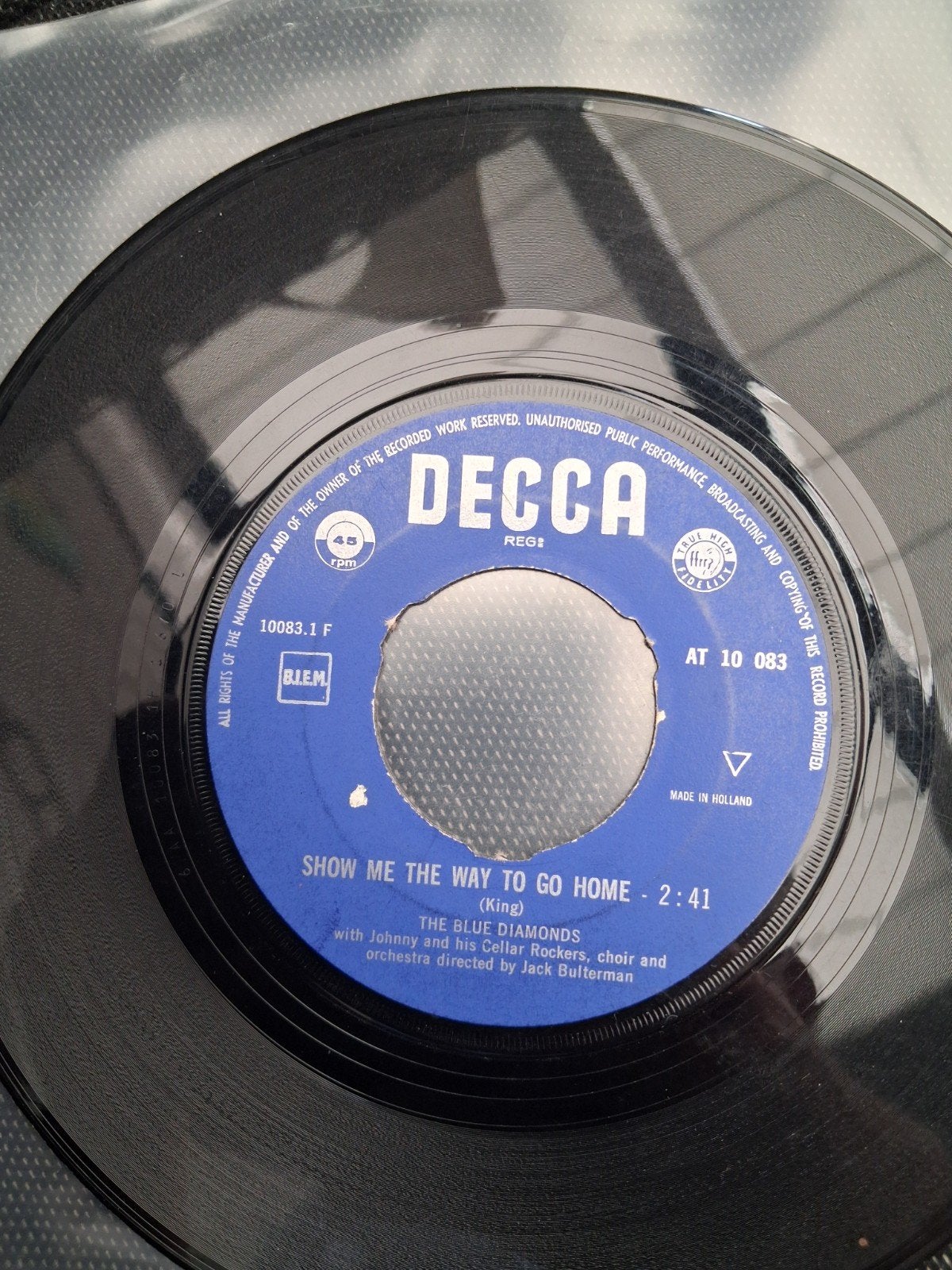 The Blue Diamonds - Show Me The Way To Go Home (Single), Ophalen of Verzenden, Gebruikt, Pop