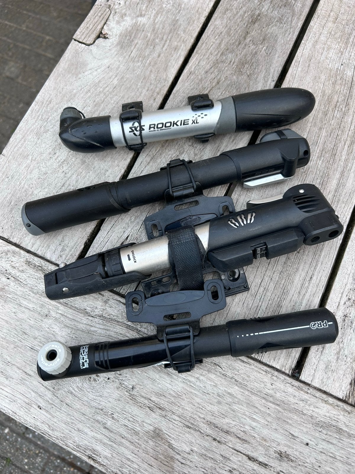 4 Fietspompjes voor Racefiets, Gravelbike of ATB, Ophalen of Verzenden, Gebruikt