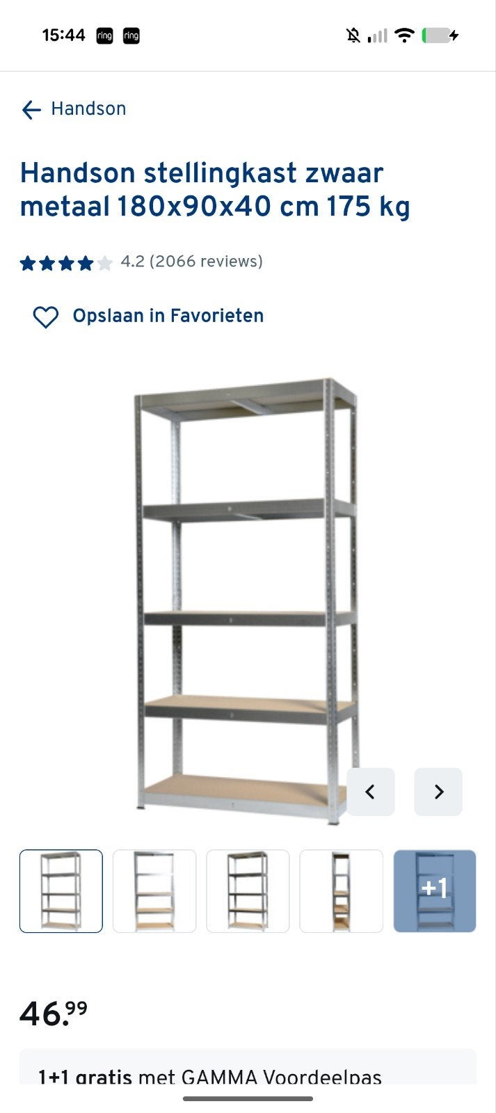 Handson Stellingkast  180x90x40 cm, Ophalen, Nieuw