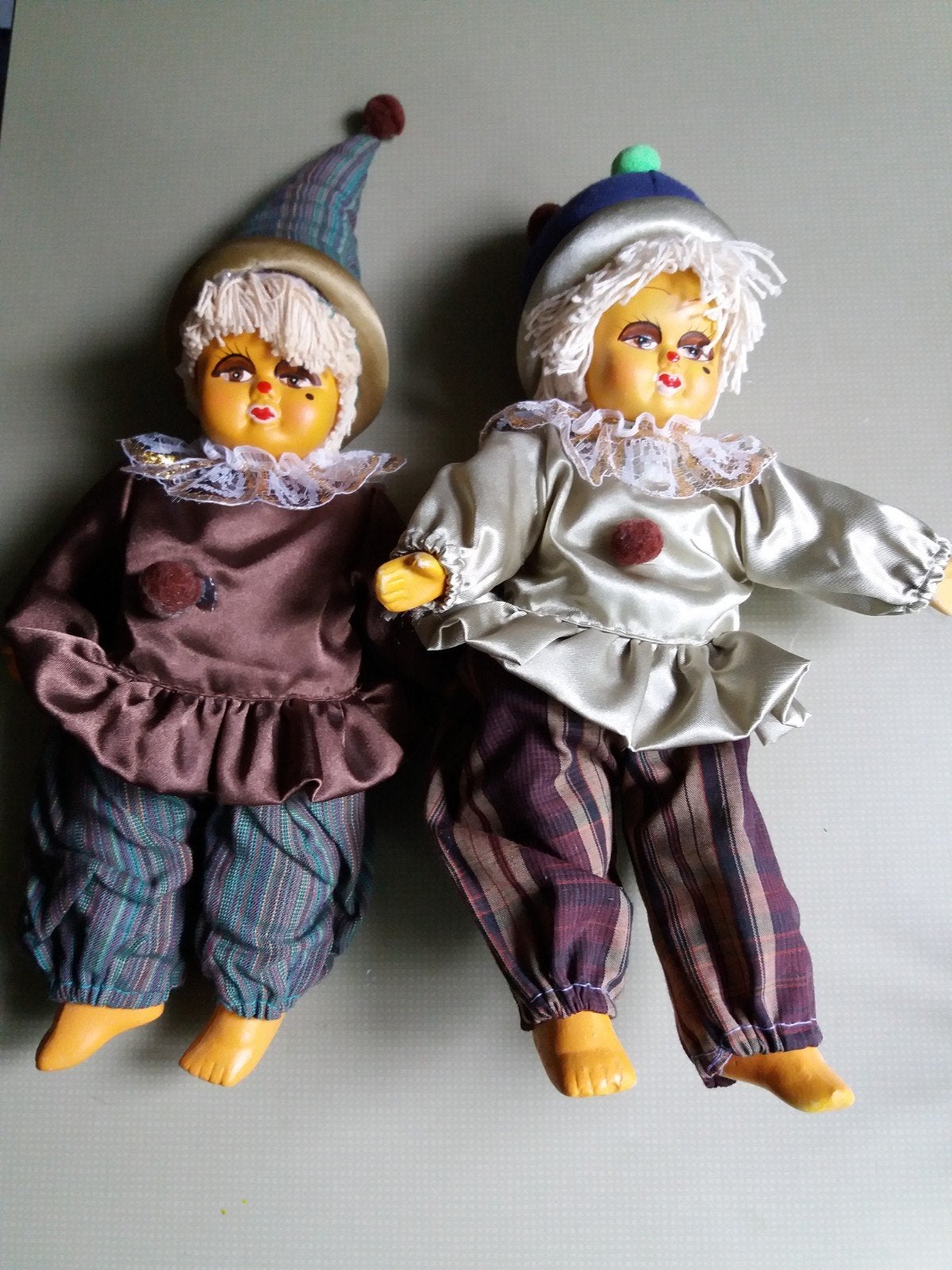 2 clown popjes, Ophalen of Verzenden