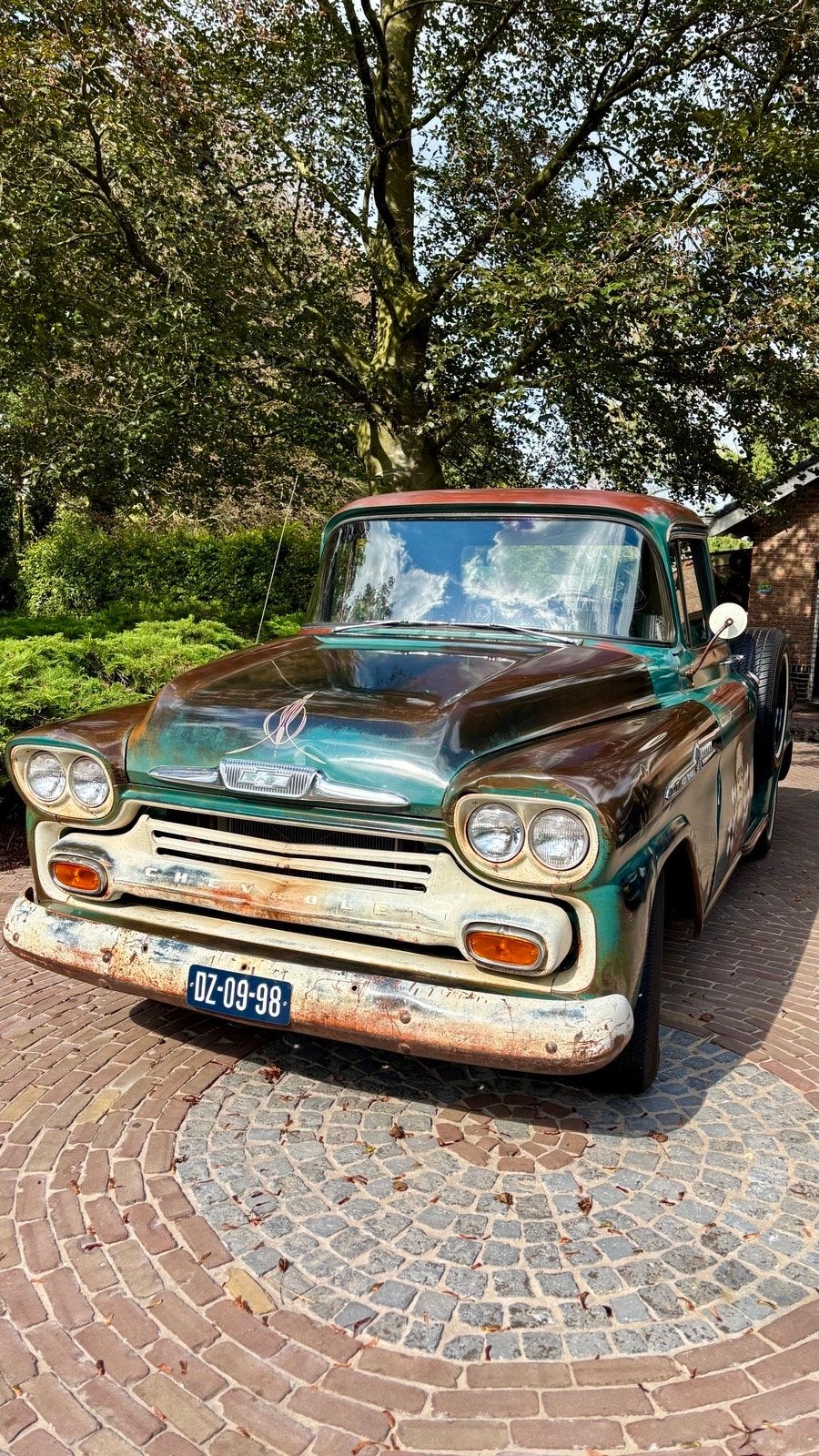 Unieke 1958 Chevrolet Apache 3200 Longbed Stepside, Voorwielaandrijving, Stof, Pick-up, 8 cilinders