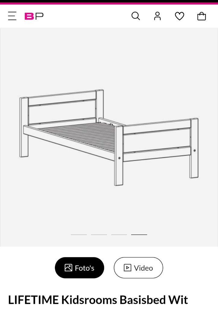 Lifetime  bed, Ophalen, Gebruikt, 90 cm, Eenpersoons