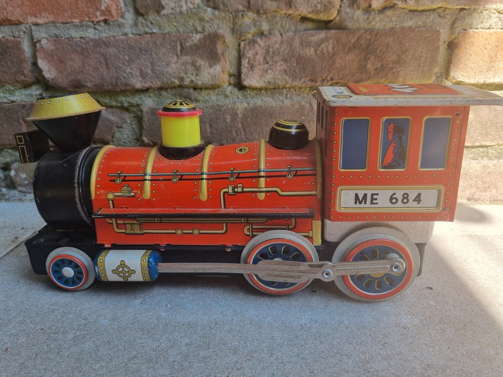 Vintage blikken trein ME 684 - Made in China, Antiek en Kunst, Antiek | Speelgoed, Ophalen of Verzenden