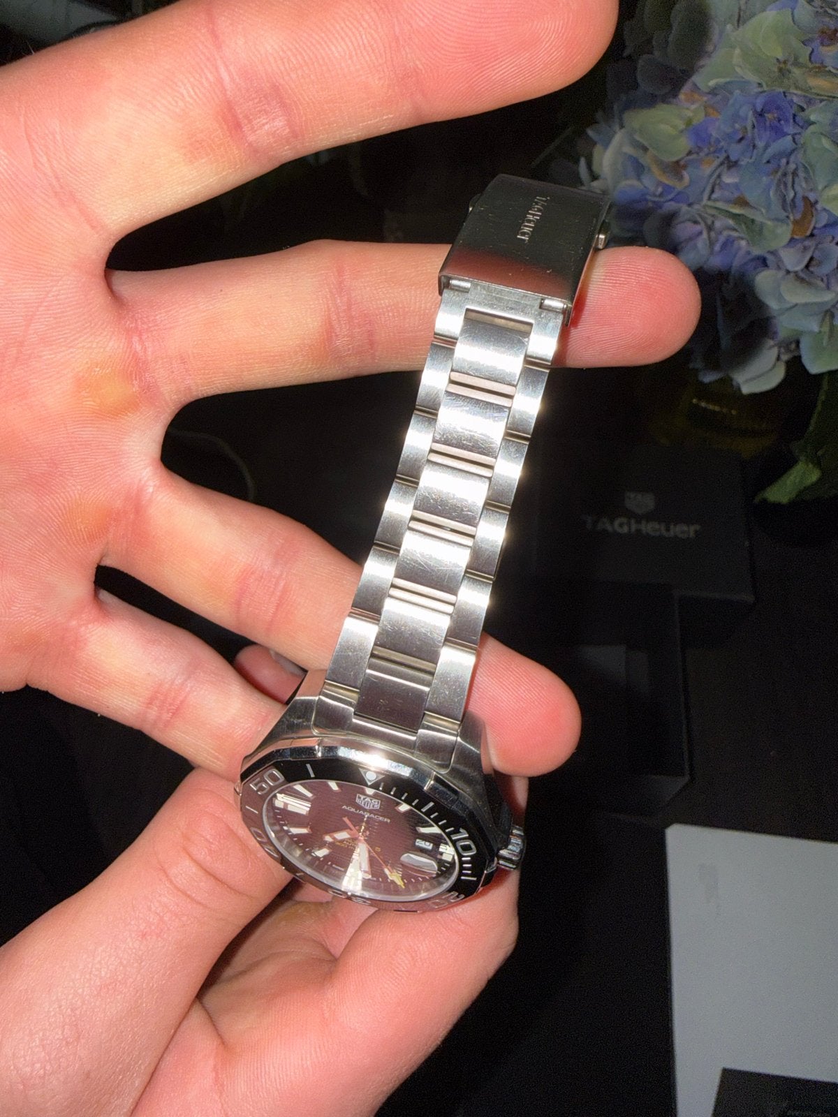 TAG Heuer Aquaracer W317854 - Zeer goede staat met certifica, Ophalen, Staal, Polshorloge, Zo goed als nieuw