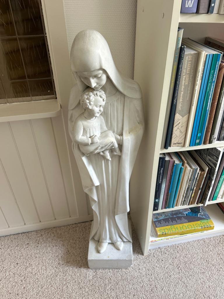 Madonna met Kind beeld - Raphael Scali 1937, 103 cm, Ophalen, Gemerkt, Overige materialen, Beeld