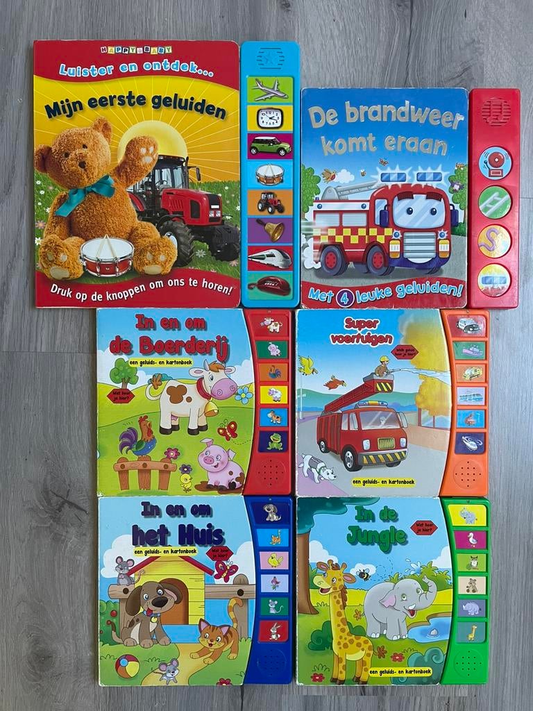 6 geluidsboeken voor kinderen - interactief en leerzaam, Boeken, Kinderboeken | Baby's en Peuters, Ophalen of Verzenden, Gelezen