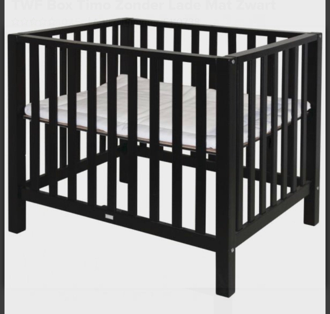 TWF Box Timo Zonder Lade Mat Zwart, Ophalen, Gebruikt, Minder dan 140 cm, 70 tot 85 cm