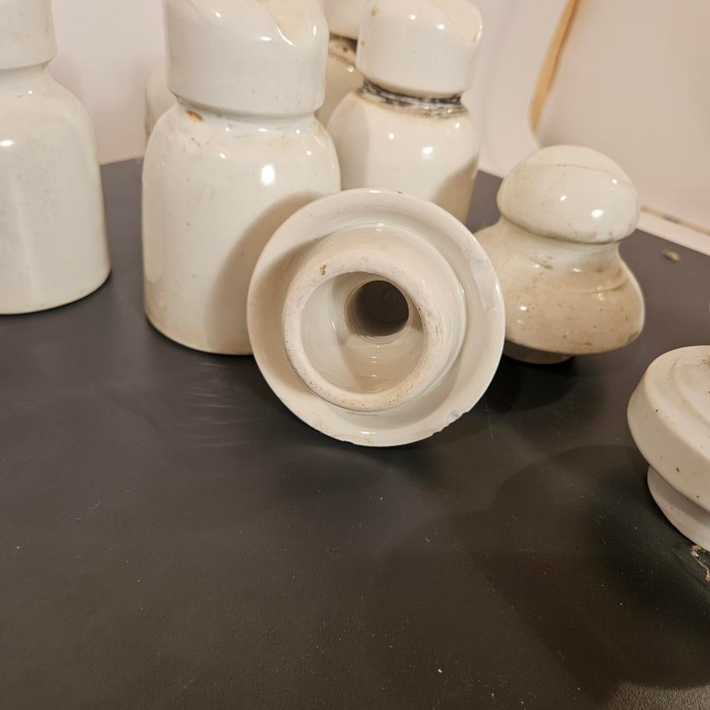 Set van 11 porseleinen isolatoren, Antiek en Kunst, Ophalen of Verzenden